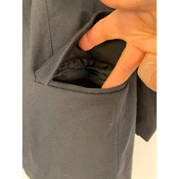 Michael Kors Womens Scrunch Sleeve Black Blazer L 3/4 Sleeve Gold RJ10618 - Picture 9 of 9